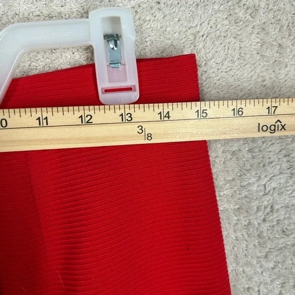 Yves Saint Laurent Encore Women’s Red Suit Jacket & Skirt 100% Wool Size 12 - Picture 14 of 16